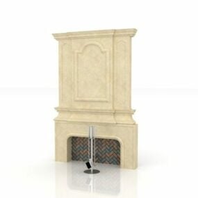 Fireplace Mantels Decoration With Tool 3d model