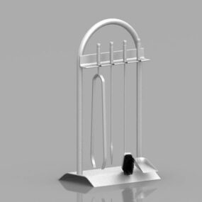 3д модель подставки для инструментов и держателя для домашнего камина