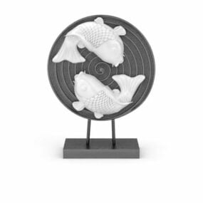 Pöytätavarat Fish Ornament 3D-malli