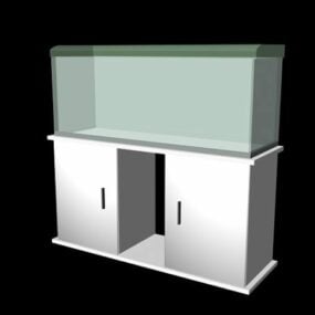 Fish Tank On Cabinet Stand 3d model