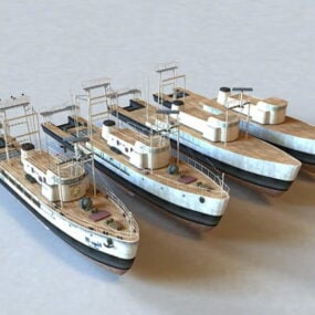 مدل سه بعدی کشتی ماهیگیری