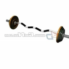 Fitness Gym Weights Barbell 3d model