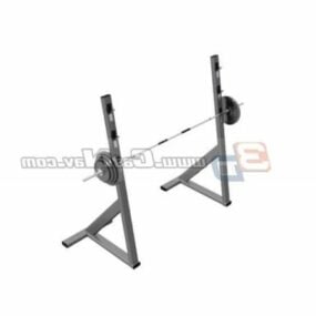 Fitness Gym Barbell Simple Rack 3d model
