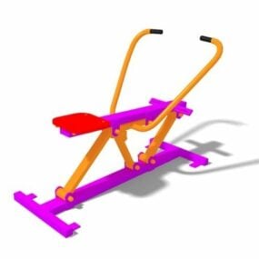 Modello 3d dell'attrezzatura per parchi giochi fitness all'aperto