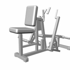 Spor Salonu Fitness Oturmalı Sıra Makinesi 3D model
