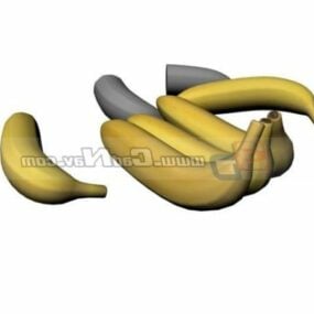 Natur fem bananer frukt 3d-modell