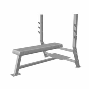 Fixed Horizontal Gym Weight Training Bench 3d model