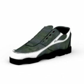 Flaches Slip-on-Sneaker-Schuh-3D-Modell