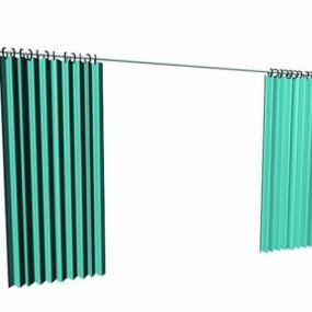 Flat Panel Drapery Home Curtain 3d model