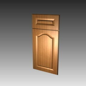 3д модель мебели с плоской дверью для кухонного шкафа