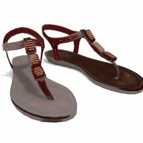 Fashion Flip Flops Sandals 3d model