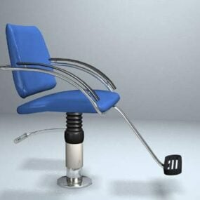 ビューティー サロンの床に取り付けられた理髪店の椅子 3D モデル