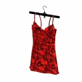 3d модель вішалки для модного плаття з квітковим малюнком