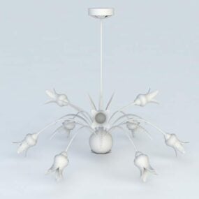 Living Room Flower Chandelier Design 3d model