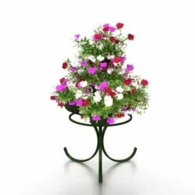 Modello 3d in stile disposizione dei fiori