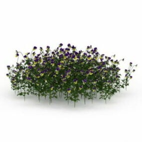 Plantas de flores de jardín al aire libre modelo 3d