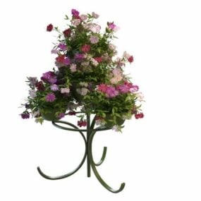 Modelo 3d de suporte para plantador de flores ao ar livre