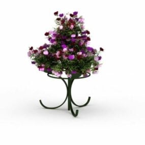 Park Flower Pot Stand 3d model