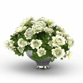 Home Flowers In Decorative Planter 3d model