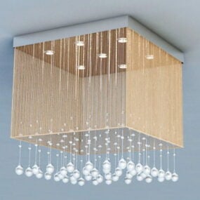 Living Room Flush Ceiling Chandelier 3d model