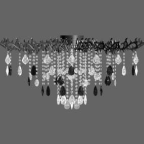 Ceiling Light With Crystal Spheres 3d model