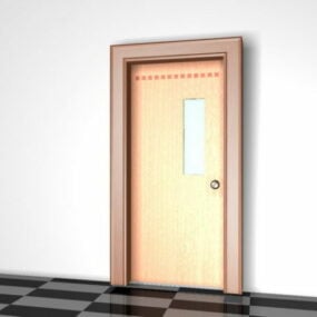 Σπίτι Flush Door with Glass 3d μοντέλο