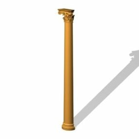 Model 3D architektonicznej kolumny karbowanej