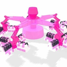 Amusement Ride Flying Scooters Game 3d model