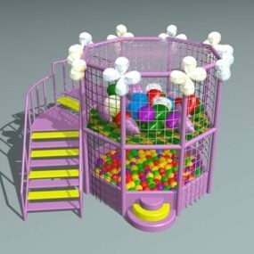 نموذج حفرة الكرة الرغوية للملعب ثلاثي الأبعاد