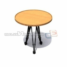 Tavolino rotondo pieghevole per mobili modello 3d