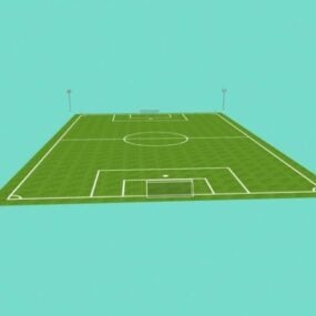 Football Field Court 3d-modell