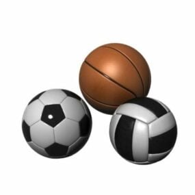 Volley-ball, basket-ball, football modèle 3D