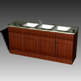 Standing Kitchen Cabinets With Sink 3d model