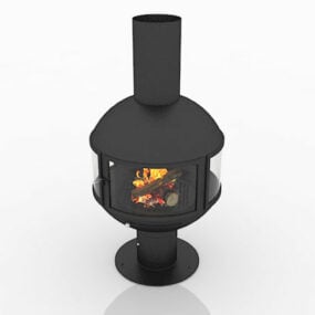 Home Standing Stove Hearth 3d model