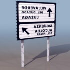Freeway Diversion Route Road Sign