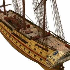Motomarine Navire de guerre français Glorieux modèle 3D