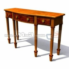 French Antique Wall Console Table 3d model