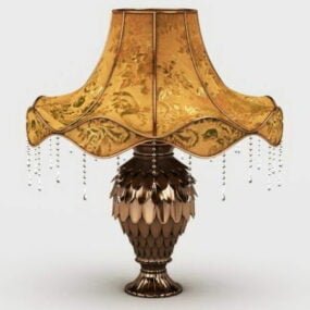 Fransk antik stil bordslampa 3d-modell
