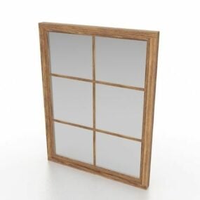 3д модель французского деревянного створчатого окна