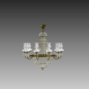 Mô hình 3d đèn chùm phong cách Pháp
