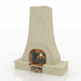 French Fireplace 3d model
