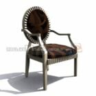 Chaise de loisirs antique de meubles français