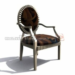 صندلی تفریحی آنتیک مبلمان فرانسوی مدل سه بعدی