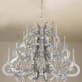 French Style Design Crystal Chandelier 3D-malli