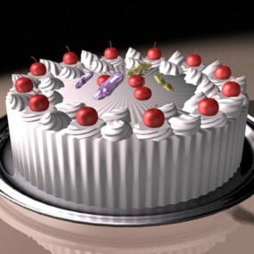 음식 신선한 과일 케이크 3d 모델