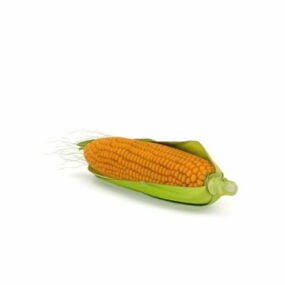 Modelo 3d de vegetais de milho fresco