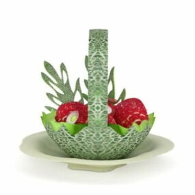 3D-модель Декоративна тарілка зі свіжими фруктами