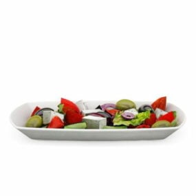 Party Food Salát z čerstvé zeleniny 3D model