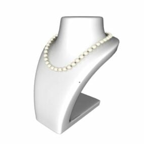 Modello 3d di gioielli con collana di perle d'acqua dolce