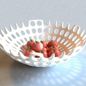 Food Fruit Basket Decoration 3d model